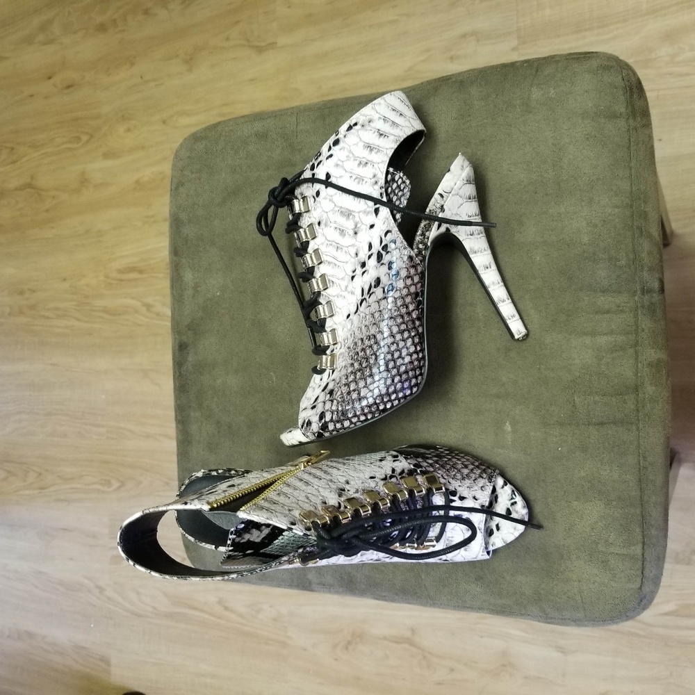 TONGELA SNAKESKIN HEELS